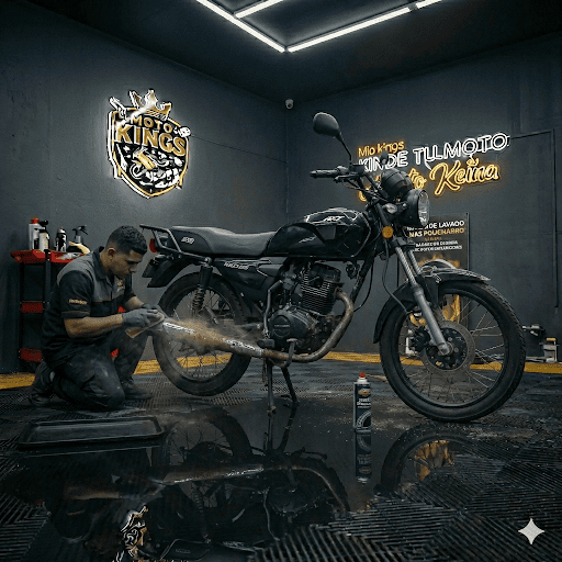 Moto sucia oxidándose